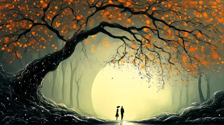 Promenade of Happiness, surreal fantasy, detailed, intricate, starlit, vivid colors, whimsy mood, by Alexandr Leskinen and Dima Dmitriev and Didier Lourenço