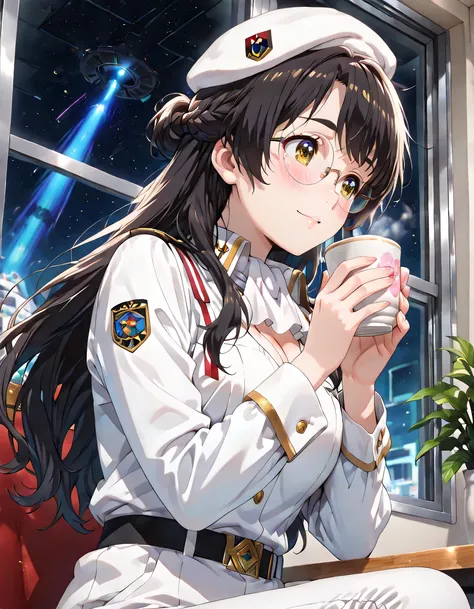 ((ultra-detailed)), (highly detailed CG illustration), (best quality:1.3), ultra-highly detailed, colorful composition, artistic photoshoot, 1girl, solo, moe anime character, Anime-style, harmonious color palette, ethereal ambiance, dainty facial structure...