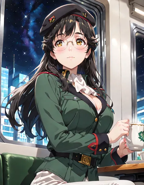 ((ultra-detailed)), (highly detailed CG illustration), (best quality:1.3), ultra-highly detailed, colorful composition, artistic photoshoot, 1girl, solo, moe anime character, Anime-style, harmonious color palette, ethereal ambiance, dainty facial structure...