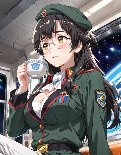 ((ultra-detailed)), (highly detailed CG illustration), (best quality:1.3), ultra-highly detailed, colorful composition, artistic photoshoot, 1girl, solo, moe anime character, Anime-style, harmonious color palette, ethereal ambiance, dainty facial structure...