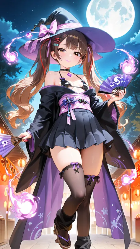 masterpiece, best quality, amazing quality, high detail, 1girl, solo, short stature, beautiful brown eyes, large eyes, multicolored_hair, brown hair, red streaks, long twintails, soft wavy hair, curvy body, gyaru, flat small breasts, glossy pink lipstick, ...