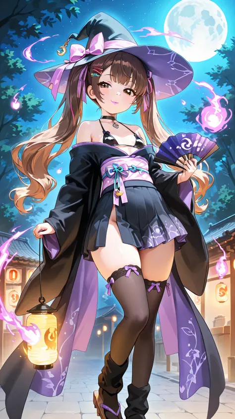 masterpiece, best quality, amazing quality, high detail, 1girl, solo, short stature, beautiful brown eyes, large eyes, multicolored_hair, brown hair, red streaks, long twintails, soft wavy hair, curvy body, gyaru, flat small breasts, glossy pink lipstick, ...