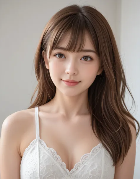 (Photorealistic: 1.4), (Hyperrealistic: 1.4), Portrait photography, Close-up face, (Professional cinematic lighting, key light, fill light, backlight), Masterpiece, Ultra high resolution, 8K, One beautiful Japanese girl, The gaze is directed downwards, loo...