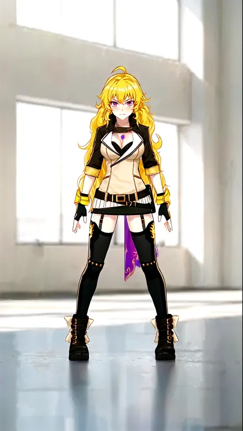 Gold pendand with a purple gem