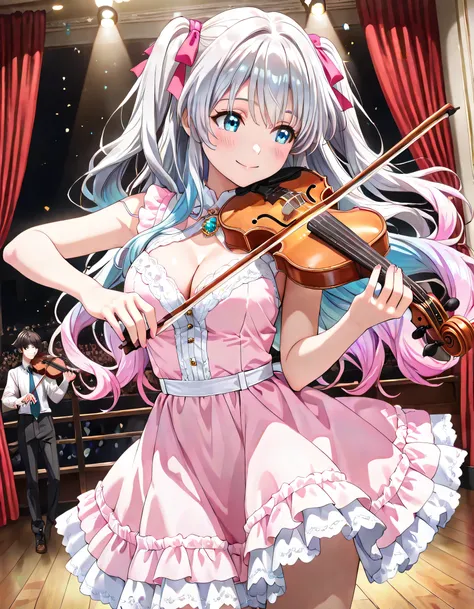 ((ultra-detailed)), (highly detailed CG illustration), (best quality:1.3), ultra-highly detailed, colorful composition, artistic photoshoot, 1girl, solo focus, moe anime character, Anime-style, harmonious color palette, ethereal ambiance, dainty facial str...