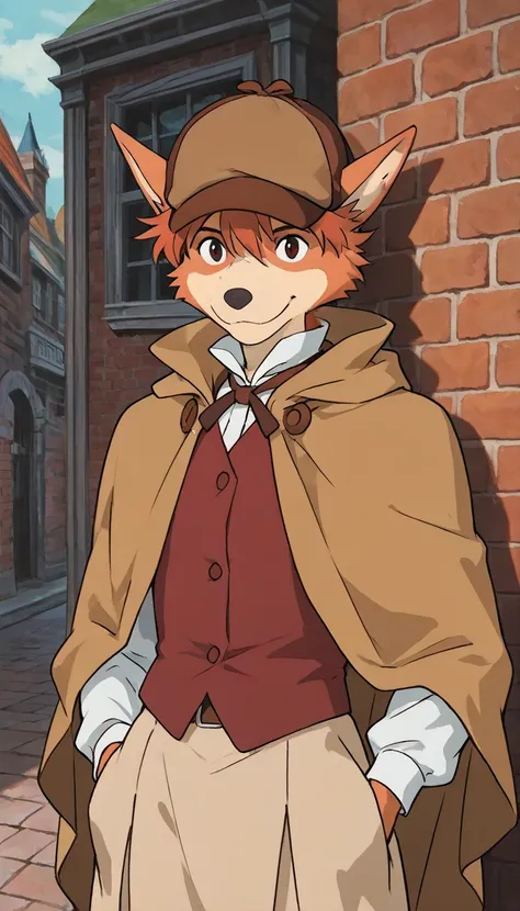 (score_9, score_8_up, score_7_up, score_6_up, score_5_up, score_4_up, source_furry, anthro, sherlock hound, 1boy, male focus), (extremely detailed CG unit 8k wallpaper),(master part), (best quality), (ultra detail), (best illustration),(ghibli_style), cowb...