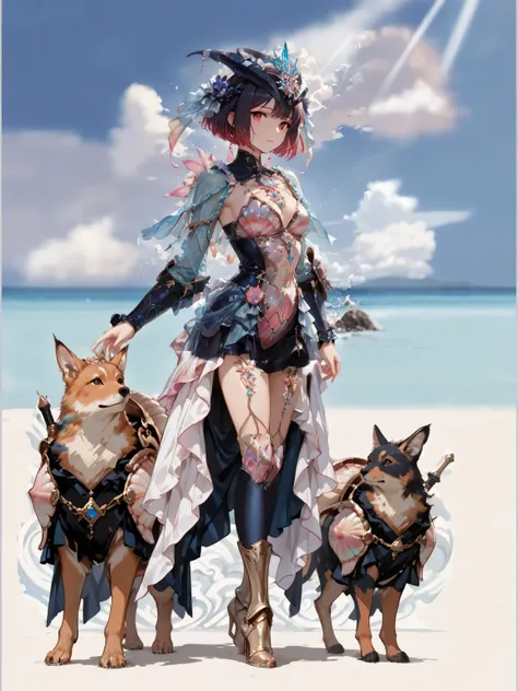 (masterpiece, top quality, best quality, official art, beautiful and aesthetic:1.2), (fractal art:1.2),absurdres, highres, ultra detailed, Ultra-precise depiction, Ultra-detailed depiction, young woman, delicate features, elegant and serene, shimmering sh...