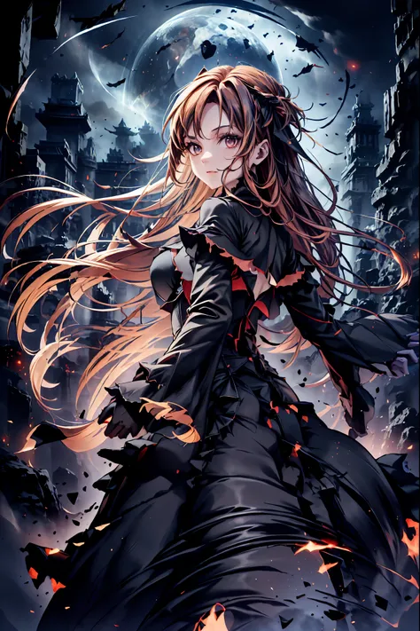 There is only one vampire left alive in this world,Thousand Years of Solitude,Crimson Night、Shadows ,World of Vampires,Family of Vampires,Crimson Night、Shadows ,Detailed Photorealistic Portraits,bust shot,I'm messing with cowboys,gem,black tiara,pale face...