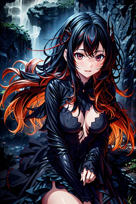 There is only one vampire left alive in this world,Thousand Years of Solitude,Crimson Night、Shadows ,World of Vampires,Family of Vampires,Crimson Night、Shadows ,Detailed Photorealistic Portraits,bust shot,I'm messing with cowboys,gem,black tiara,pale face...