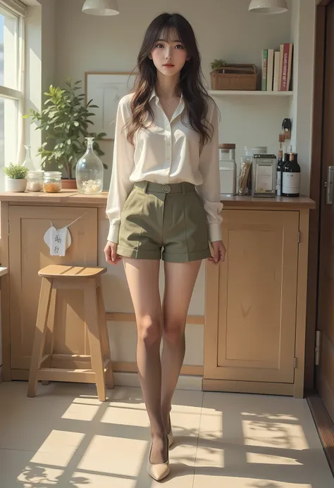       super real ,       Photorealistic   ,    (Full body image:1.5),  she looks so happy      , shadow,           Global Illuminations          , Alone, (Japanese woman in her 20s :1.5),      Very Beautiful、     Cute Smiles ,    vinegar,    brown hair ，　B...