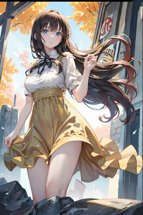 Girl、Illuminated by a Mysterious Summon、Moment where ordinary everyday life completely changes，High Quality 4K Realistic Depiction，Becomes the central character of the story due to special events，Illuminated by strong winds blowing in through an open door、...