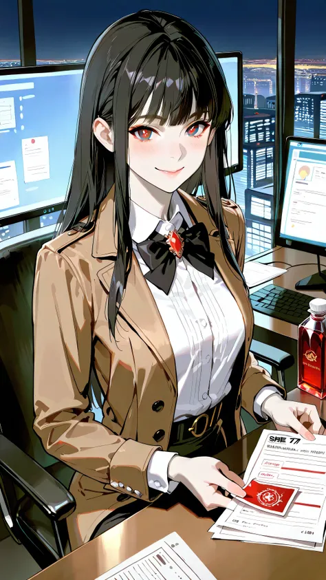 score_9, score_8_up, score_7_up,(hyper-realistic),(Asymmetrical Composition),{{{top quality}}},{{Super Detailed}},{{very delicate and beautiful}}, (masterpiece, UHD, 8K, 16K),
At night.Dim lighting. The beautiful vampire woman with black hair and (red pupi...