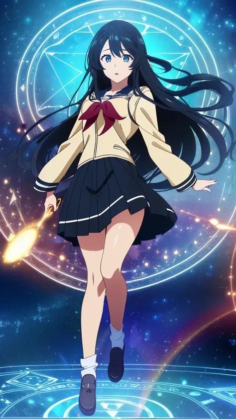 (Top quality, masterpiece, 8k), (anime coloring:1.2), very detailed, very detailed, perfect face, beautiful eyes, perfect eyes, detailed eyes, detailed face, ultra-detailed, detailed eyes, symmetrical eyes, sharp details, 1 girl, solo, (black long hair, st...