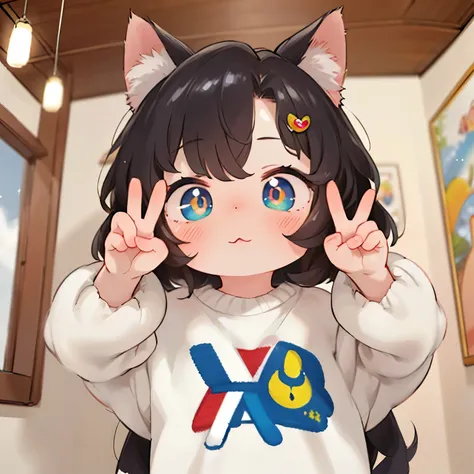 Highest Quality:1.2、masterpiece、super high resolution,8k,Olympic Games 100mwalk, chibi,odd-eye,heterochromatic eye,Cats Olympics,walkる猫、Presence、Three-haired cat,fisheye lens,glitter,glitter when you wear it,depth of subject,