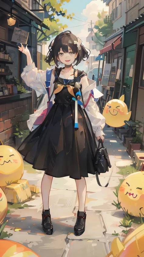  Composition from Head to Toe 、 full body view、Smiles and Sunshine/Smiles and sunshine / smiles and sunshine、、Very beautiful girl、score_9, score_8_  up, score_7_  up, score_6_  up, score_5_  up, score_4_  up、  Anime Style 、In 8K、32K、Classic 、、Smiles and Su...