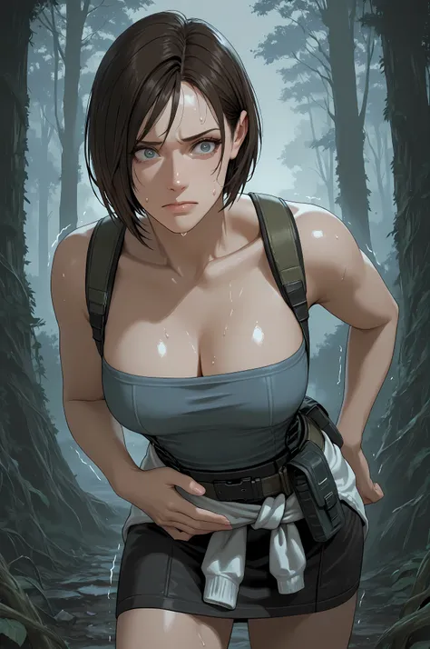 JVRE3, brown hair, bob cut, short hair, suspenders, belt pouch, tube top, pencil skirt, clothes around waist, half body shot, close up,
Solo, general, masterpiece, highres, ultra-detailed, hyper-detailed, best quality, amazing quality, very aesthetic, ...