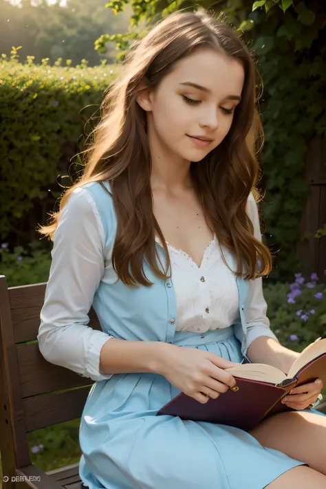 painting of a girl reading a book with a unicorn in the background, by Ruth Sanderson, by Kerembeyit, fairytale painting, by Caroline Lucy Scott, lisa parker, fantasy book illustration, by John Moonan, inspired by Ruth Sanderson, with magical creatures, by...