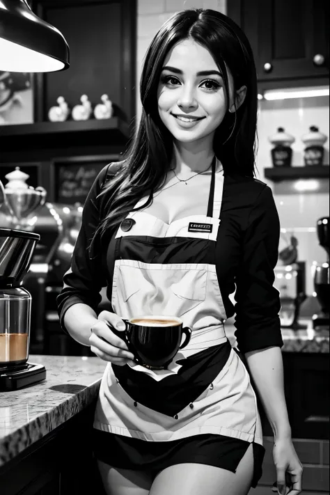 black and white, realism, "Heartfelt Barista"
Amidst a counter swirling with steam, capture the charming barista who makes your heart skip a beat