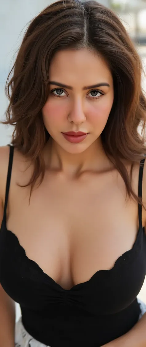 Urban beautiful girl college student, masterpiece, light makeup, red lips, brunette sexy long hairstyles, messy long hair, day background, beautiful, elegant. super fine details, master works, authentic texture, cinematic lighting realism, perfect job, 16K...