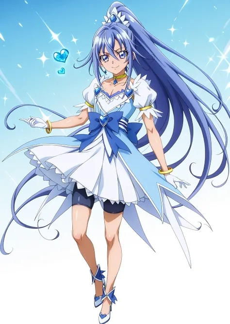 score 9 、score 8 up、score 7 up、source anime、傑作、Best quality、Best resolution、Best image quality、anime coloring、anime screencap、anime screenshot、official style、official art、1boy、cure diamond is a boy、(manly face:1.6)、blue haired male character is wearing a b...