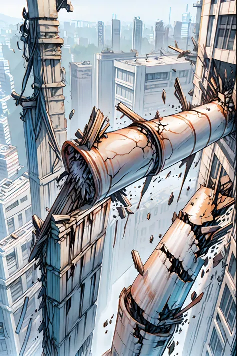 Super Powers Homeless、Psychic Standing Inside the Collapsed Building、stunned expression、Strenuous Posture、Destroyed environment、Dark and Desolate Atmosphere、4K ultra-high definition photo、REALISTIC TEXTURE、Horrifying Dark Tones、Ruins Concept Art、Photograph...