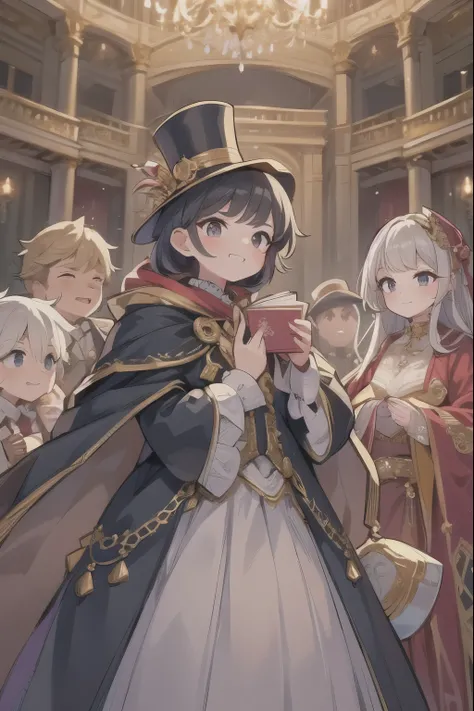 "Opera House Intrigue"
Inside a grand opera house, a man in a tailored cloak and top-hat blends into the crowd. As chandeliers sparkle above, he gracefully pockets a diamond necklace from a noblewoman’s purse. His face is masked with charm and mystery, and...