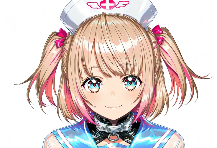 (Yokota Mamoru style),Charming Smile,(portrait :1.4),(Yokota Mamoru style),("light brown hair color that faces the front naturally,Twin Tail Hair"),
("Transcendental Cuteアイドルフェイス"),
("Wear an ultra-clear lateX sailor costume that is all over the short sle...
