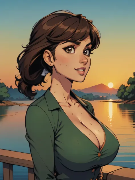 ( linhas absurdas, high definition, ultra fino, be careful with your hand ) Close up of a thin and athletic woman (flight attendant), 25 anos, 16k (( high definition )), sorriso lindo, olhar sedutor (( looking at the spectator )), olhos verdes, flight att...