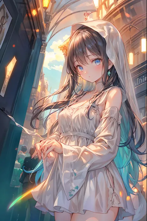 star座のパーソナリティ化,夜空に輝く十二star座がpeopleの姿を得て舞い降りる,(((Gemini twins))),((from above:1.2)),field,starが見える丘で,流star、空から降り注ぐ流star、無数の流star群、girl2people,they look the same,Gemini girl,twin girls,monozygotic,soft expression,year zero,Elegant Behavior, Delicate Shape ,細...