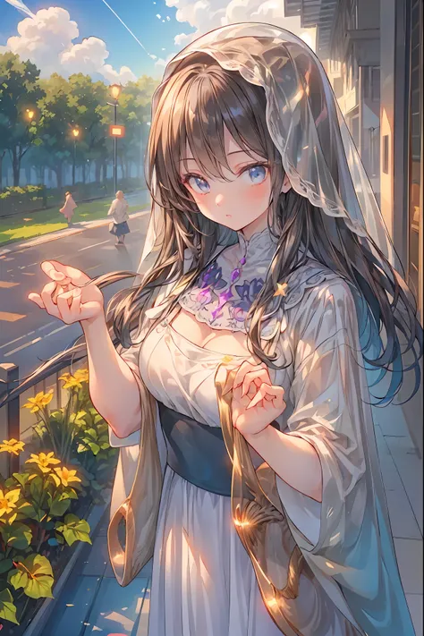 (((背景は満点のstar空)))、((( buildings are invisible ))),((その中心に二peopleの女の子)),Transparency,,star座のパーソナリティ化,Night Skyに輝く十二star座がpeopleの姿を得て舞い降りる,(((Gemini twins))),((from above:1.2)),Outdoors,Night Sky,満天のstarが見える,,starが見える丘で,流star、空から降り注ぐ流star、無数の流star群、girl2peop...