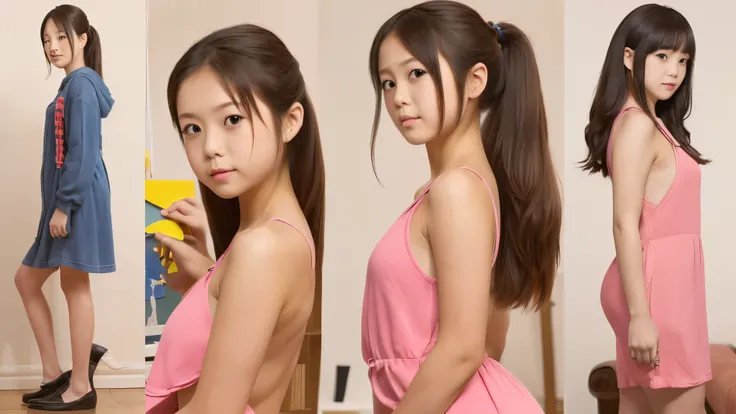 sexy pose girls full nude body, Realistic, Painting, 少Female, 4K, Masterpiece:1.5, masterpiece:1.5, Highest Quality:1.5, high resolution:1.5, Perfect Head:1.5, super detailed illustration:1.5, beautiful eyes:1.5, :1.5, Character concept art:1.5, OFFICIAL A...