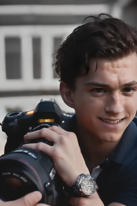 https://sora.chatgpt.com/g/gen_01jw7xshwpepst9k6sybxh12sx, A hyper-detailed DSLR  photograph of 2 GUY:   YOUNG TOM HOLLAND AND HIS SPIKER SON OF GOD OF WAR. THEY  is looking up slightly with a smug look looking at the camera. The background is just white. ...