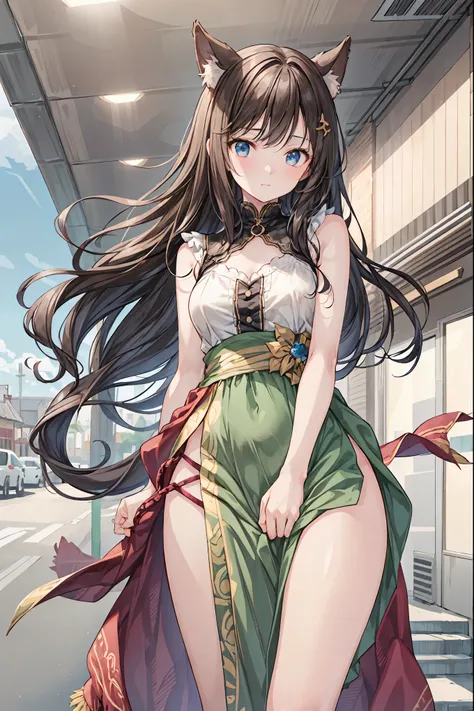 small handmade mechanical beast, Mecha Mecha，3 are in different sizes，1 body is bigger than a person，3 aircraft, Protect Me , polite expression, Watch closely, silver metallic luster, digital machine texture, warmly enveloping, 4K, high resolution, Detaile...