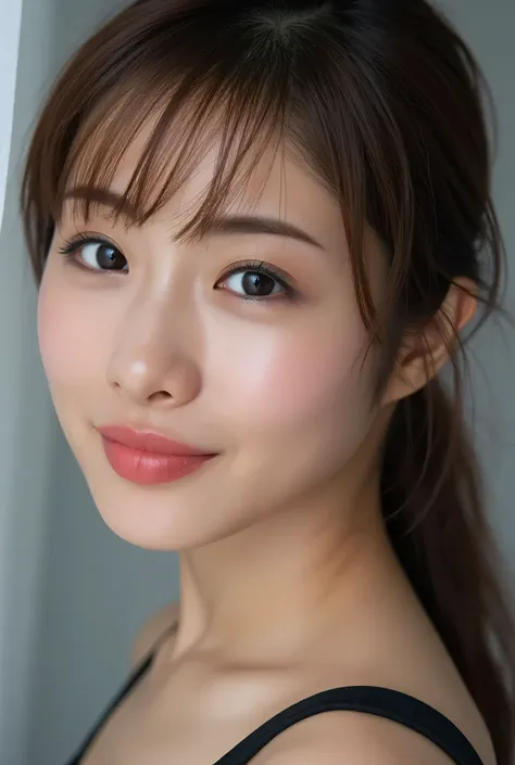 ISHIHARASATOMI,looking at viewer, beautiful skin, beautiful eyes, beautiful face, make up, masterpiece, Super Details, Best lighting, Realistic and Realistic Pictures, high definition RAW color pictures, slightly smile, highly detailed eyes, asian