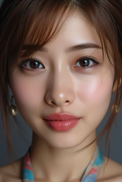 ISHIHARASATOMI,looking at viewer, beautiful skin, beautiful eyes, beautiful face, make up, masterpiece, Super Details, Best lighting, Realistic and Realistic Pictures, high definition RAW color pictures, slightly smile, highly detailed eyes, asian