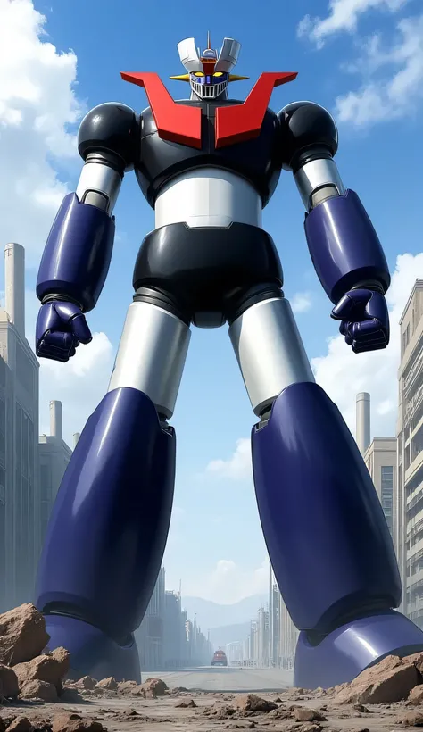 {{{masterpiece}}}, {{{best quality}}}, {{ultra-detailed}}, {illustration}, {{an extremely delicate and beautiful}}, (beautiful detailed eyes:1.6), extremely detailed face, 8k, anime face, (anime colored:1.5), mazinger, Mazinger Z, giant robot, bigger than ...