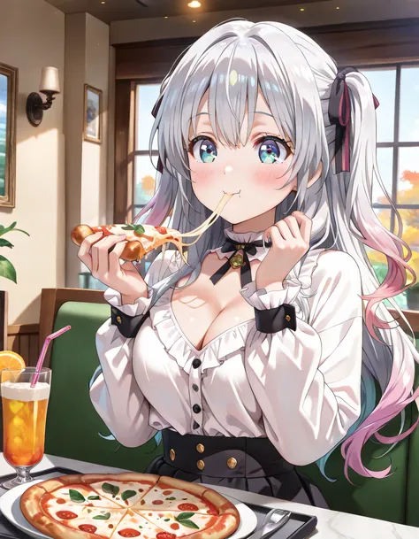 ((ultra-detailed)), (highly detailed CG illustration), (best quality:1.3), ultra-highly detailed, colorful composition, artistic photoshoot, 1girl, solo, moe anime character, Anime-style, harmonious color palette, ethereal ambiance, dainty facial structure...