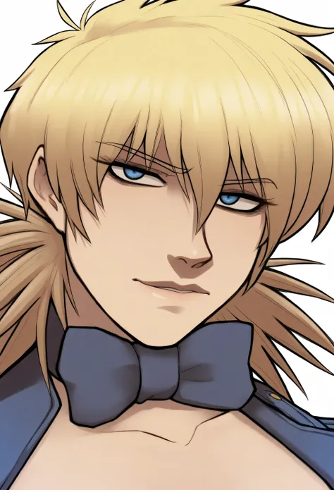 1girl, solo, white background, portrait, long sleeves, 
masterpiece, best quality,  ytrprm, seras victoria, hellsing, blonde, bowtie, looking at viewer, dominatrix, femdom, apathetic, mature, sexy, blonde hair, strip club