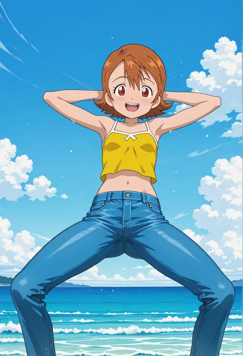 score_9, score_8_up, score_7_up, source_anime, highres, hi res, best quality, top quality, masterpiece, 2d, intricate details, official style, anime, 4k, anime style, 1 girl, Alone, solo, ((ocean)), tsunami, on the water, day, outdoors, sky, windy, sora ta...