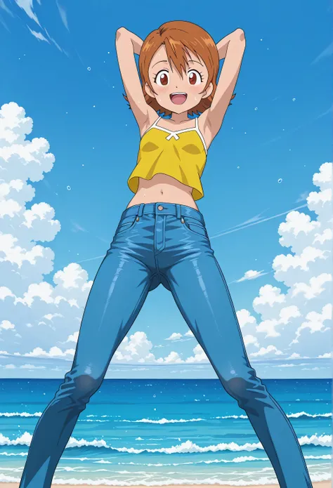 score_9, score_8_up, score_7_up, source_anime, highres, hi res, best quality, top quality, masterpiece, 2d, intricate details, official style, anime, 4k, anime style, 1 girl, Alone, solo, ((ocean)), tsunami, on the water, day, outdoors, sky, windy, sora ta...