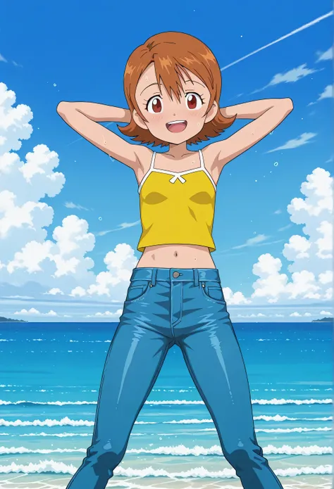 score_9, score_8_up, score_7_up, source_anime, highres, hi res, best quality, top quality, masterpiece, 2d, intricate details, official style, anime, 4k, anime style, 1 girl, Alone, solo, ((ocean)), tsunami, on the water, day, outdoors, sky, windy, sora ta...