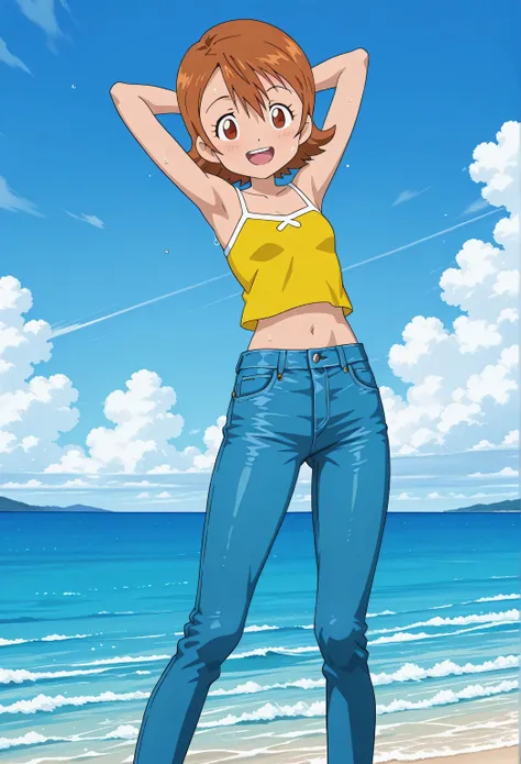 score_9, score_8_up, score_7_up, source_anime, highres, hi res, best quality, top quality, masterpiece, 2d, intricate details, official style, anime, 4k, anime style, 1 girl, Alone, solo, ((ocean)), tsunami, on the water, day, outdoors, sky, windy, sora ta...