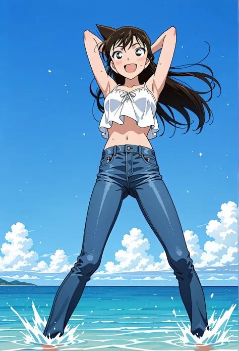 score_9, score_8_up, score_7_up, source_anime, highres, hi res, best quality, top quality, masterpiece, 2d, intricate details, official style, anime, 4k, anime style, 1 girl, Alone, solo, ((ocean)), tsunami, on the water, day, outdoors, sky, windy, sysdeep...