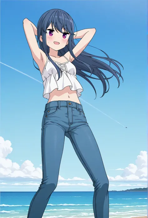 score_9, score_8_up, score_7_up, source_anime, highres, hi res, best quality, top quality, masterpiece, 2d, intricate details, official style, anime, 4k, anime style, 1 girl, Alone, solo, ((ocean)), tsunami, on the water, day, outdoors, sky, windy, rin shi...