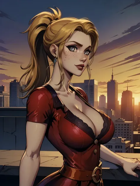 ( linhas absurdas, high definition, ultra fino,  be careful with your hand ) Close-up of a thin woman,  busty and athletic  (Scarlett Final Fantasy), 25 anos, 16k (( high definition )), sorriso lindo, olhar sedutor (( looking at the viewer )), olhos verdes...