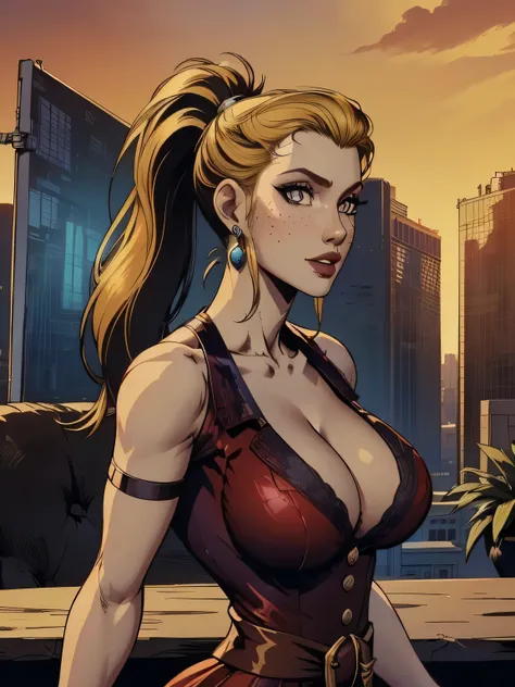 ( linhas absurdas, high definition, ultra fino,  be careful with your hand ) Close-up of a thin woman,  busty and athletic  (Scarlett Final Fantasy), 25 anos, 16k (( high definition )), sorriso lindo, olhar sedutor (( looking at the viewer )), olhos verdes...