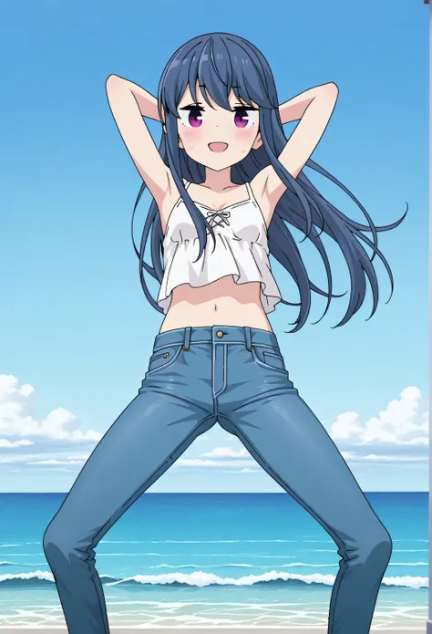 score_9, score_8_up, score_7_up, source_anime, highres, hi res, best quality, top quality, masterpiece, 2d, intricate details, official style, anime, 4k, anime style, 1 girl, Alone, solo, ((ocean)), tsunami, on the water, day, outdoors, sky, windy, rin shi...