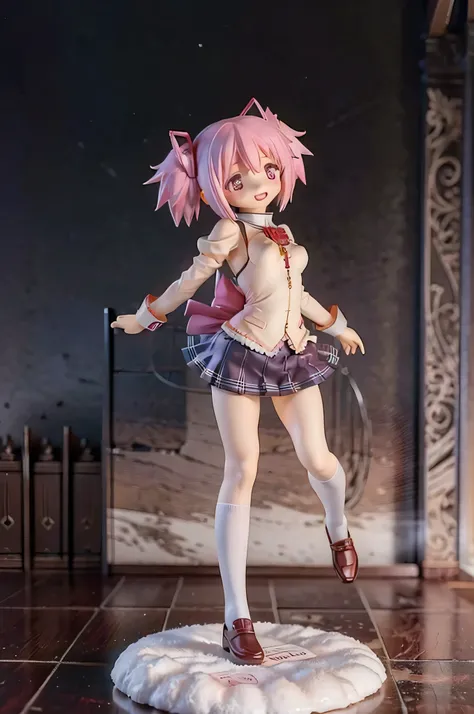 (    High quality wavy line,           beautiful          ,      masterpiece:1.2),        ,      die  {X} perfect face-like pose , ((       Madoka's Hairstyle)), shut up, smile,               intense ,     pink haired woman's breasts ,                     ...