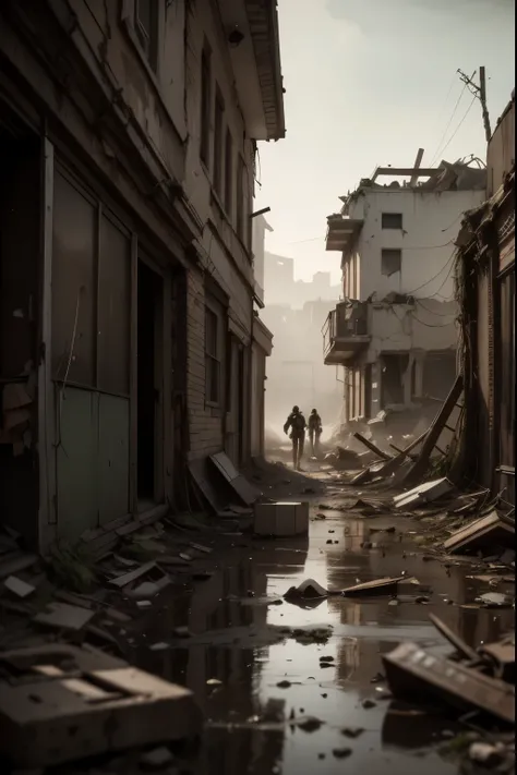 a post-apocalyptic school,Bright Sci-Fi Anime (like My Hero Academia) , Depict a class of students with genetic powers in a destroyed high-tech school. Each student has a unique ability and a personalized costume. decrepit and abandoned building, crumbling...