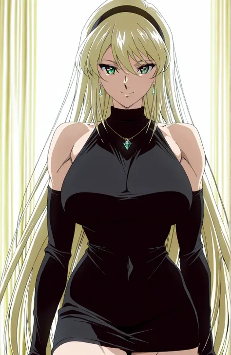 score 9 、score 8 up、score 7 up、source anime、傑作、best quality、best resolution、best image quality、anime coloring、1woman、katya、cool beauty、long hair anime woman is wearing a black sweater dress、solo、portrait of a beautiful anime style、beautiful anime woman、off...